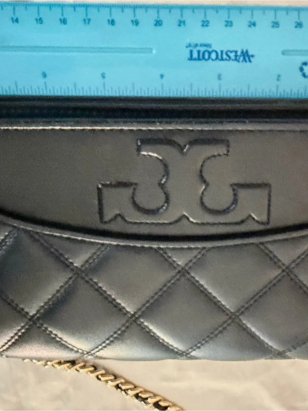 Tory Burch Quilted Leather Savanah Chain Wallet / Mini Pursue Black NWT